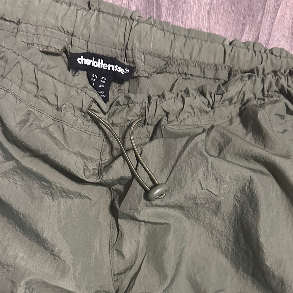 Charlotte Russe Olive Green Cargo Joggers - Picture 2 of 7